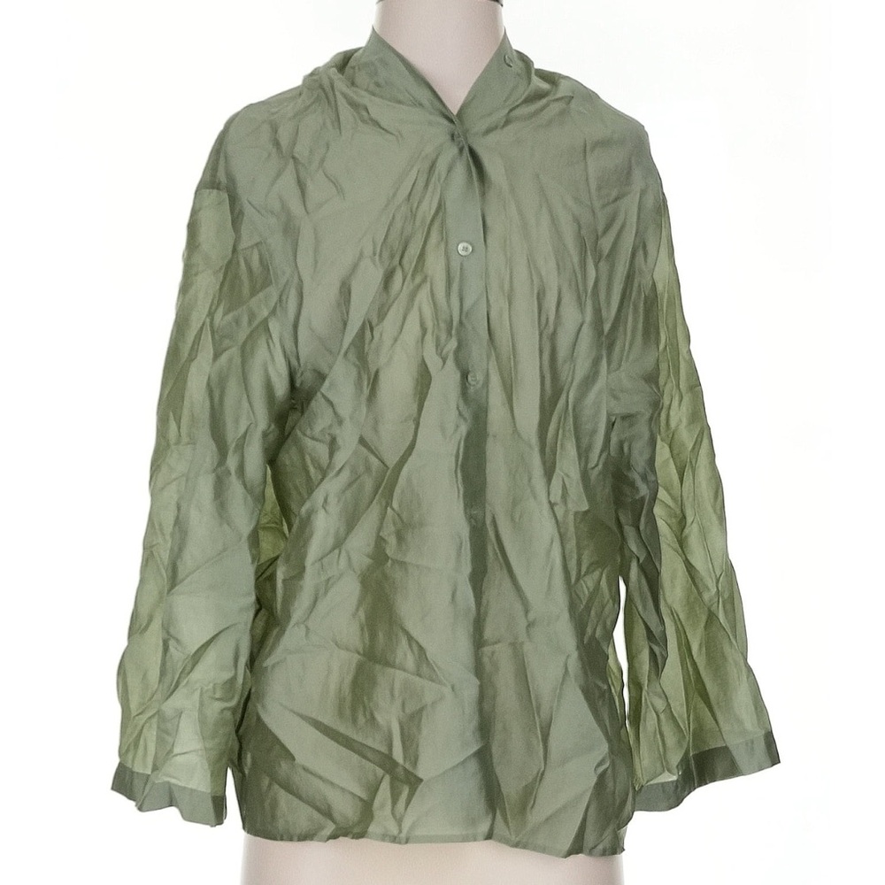 Massimo Dutti Sage Green Blouse
